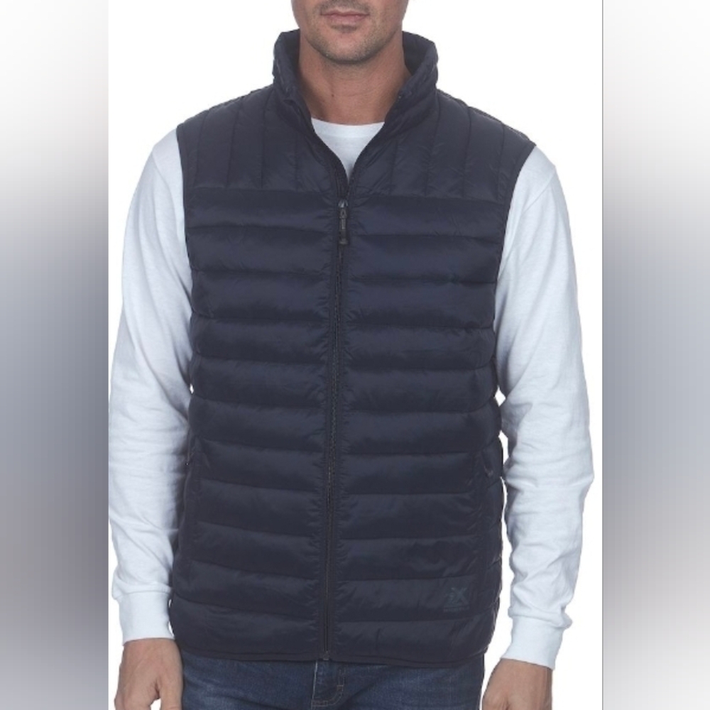 Men's ZeroXposur Factor Cire Quilted Puffer Vest XL Blue